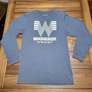 Whataburger LS Dark Grey Unisex Tee "Just Like You Like It" - Size Small
